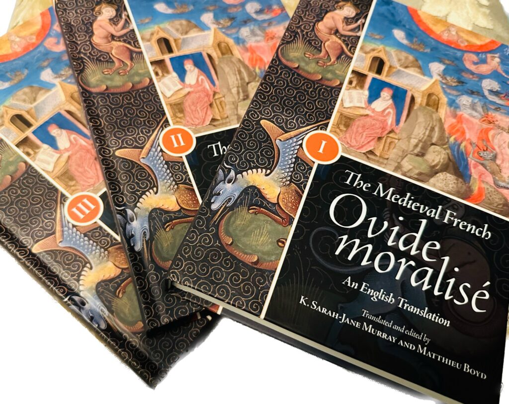 Book cover for "The Medieval French Ovide moralisé: An English Translation" (2023) translated by K. Sarah-Jane Murray and Matthieu Boyd